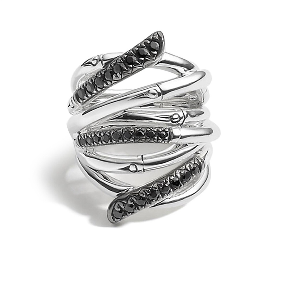 John Hardy Silver and Black Ring